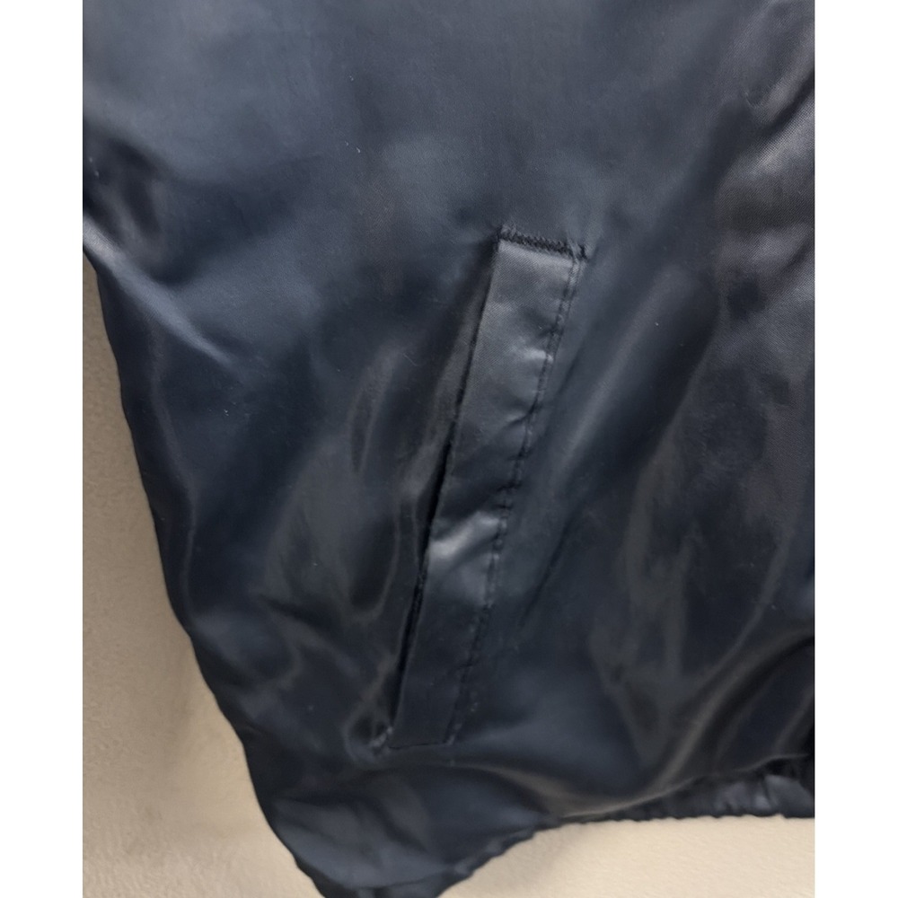 Don Jac Olin Safety Circle Men's Large Jacket Satin Blue‎ Snaps Vintage - Picture 8 of 10